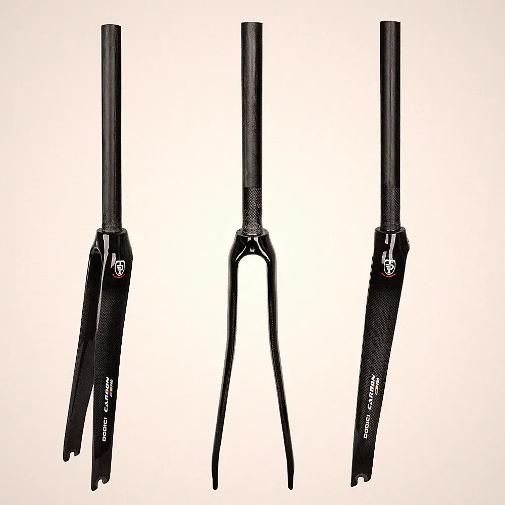 700C Full Carbon Fiber Bicycle Forks Rim Brake QR Racing Road Bike Fork 1-1/8 in