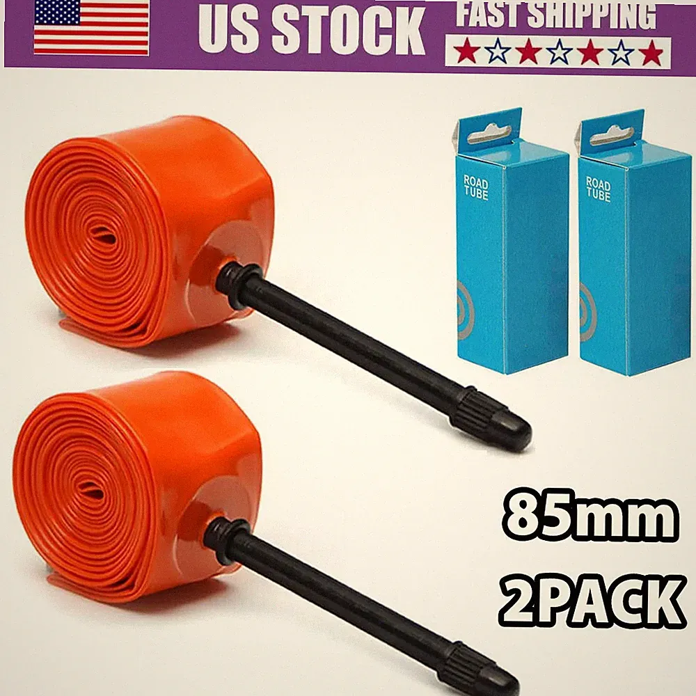 2 PACK! Ultralight Bicycle TPU Inner Tube 700C 18/32C | Road Bike | 85mm | USA