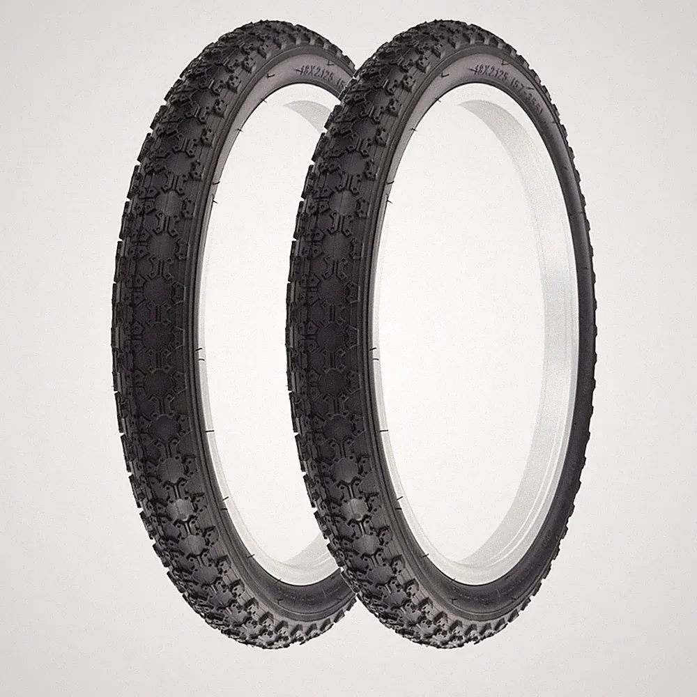 2 PRO+ HIGH PERFORMANCE BICYCLE BMX TIRE 18" X 2.125 BLACK COMP III TREAD.
