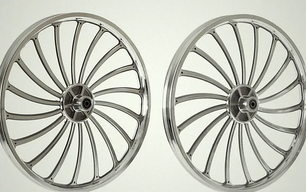20" x 35mm Front & Rear Freewheel BMX Bicycle Alloy Wheel w 18 spokes Chrome