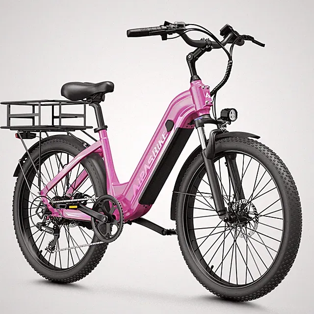 24" Electric Bike 1100W 48V 18Ah E-Bike for Adults Step Through Commuter Bike