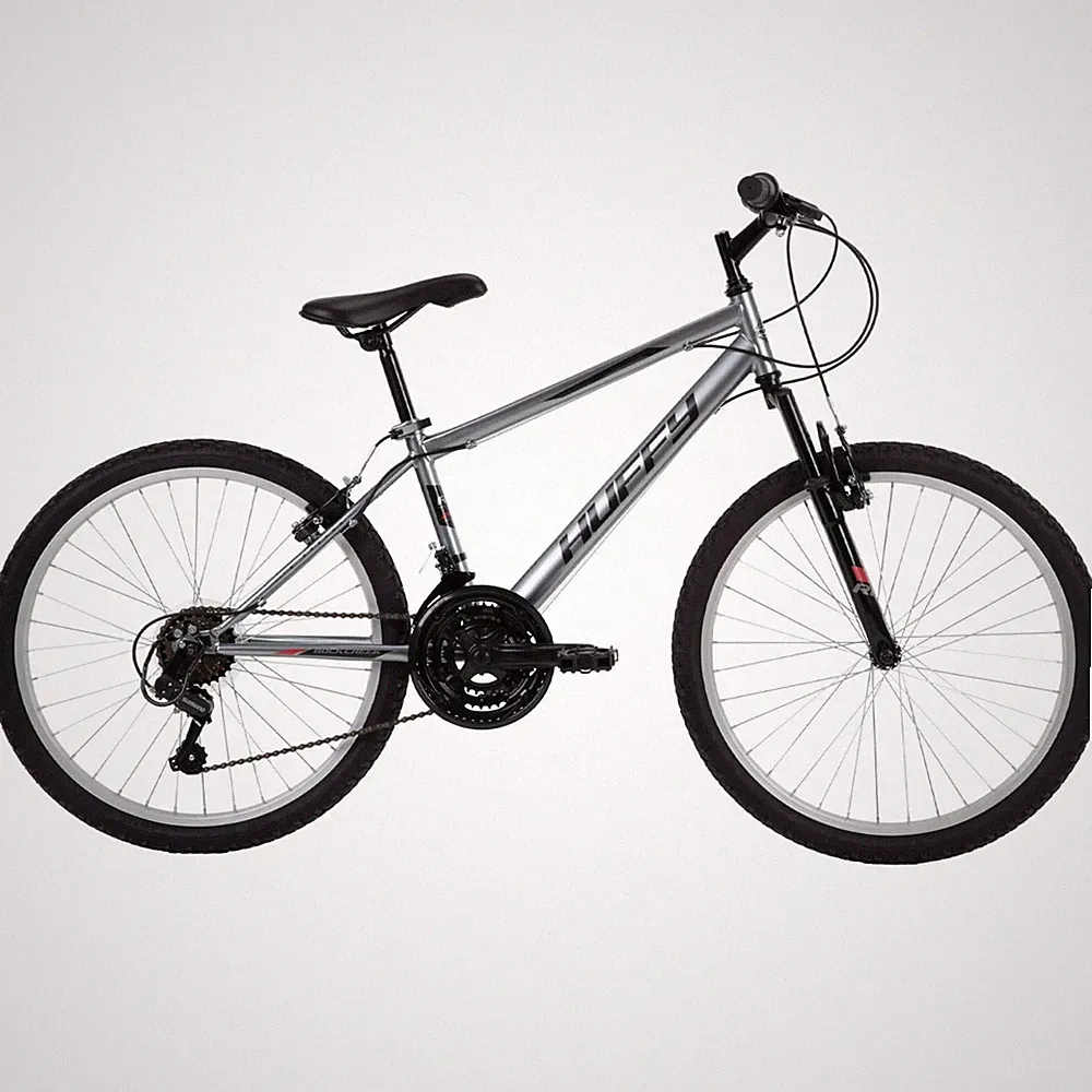 24" Huffy Rock Creek Mountain Bicycle, 12 to 19 Years Old, 18-Speeds, Grey