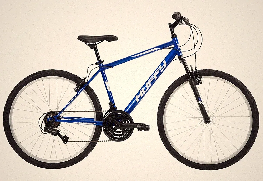 26" Huffy Rock Creek Mountain Bike, 18-Speeds, 13 Years or Older, Blue