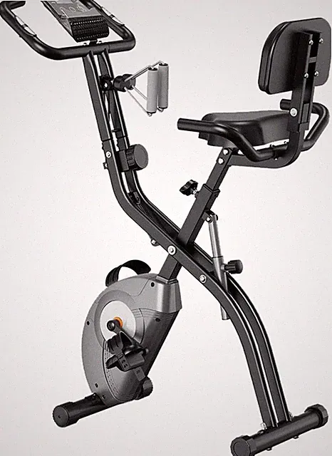 3-in-1 Foldable Exercise Bike with 16 Levels, Resistance Bands & Adjustable Seat
