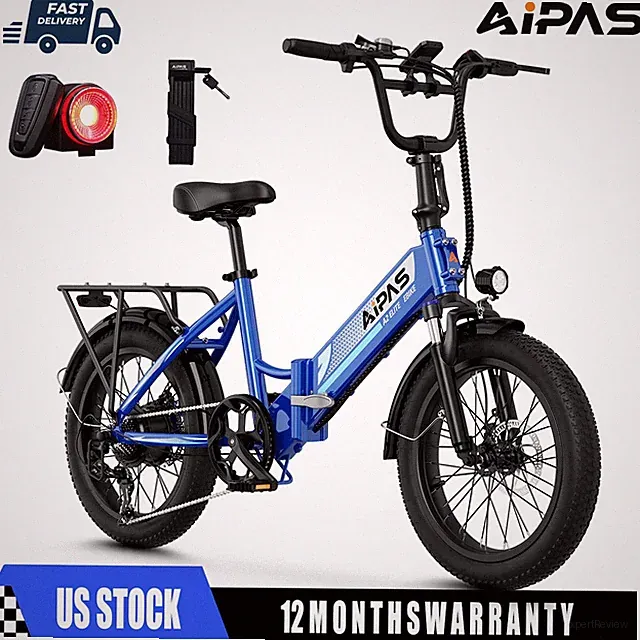 Aipas A2 20x3.0 Fat Tire Folding Ebike 750W 48V 12.8Ah 28MPH 7Spd City
