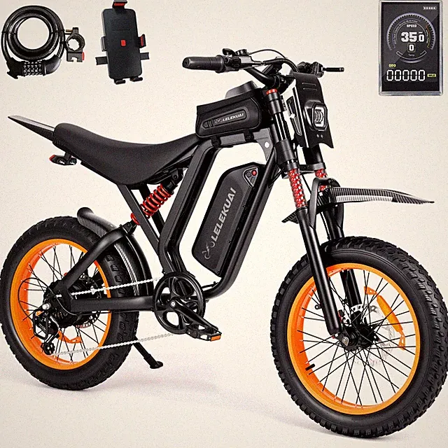 Electric Bike for Adults 2000W Peak 55Miles 48V 18AH 20" Fat Tire E Bike 35Mph