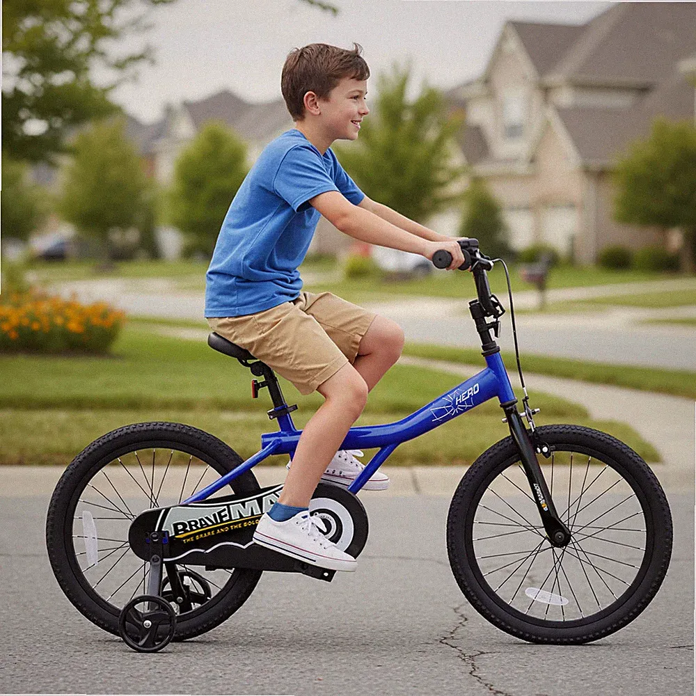 Kids Bike 18 Inch Bicycle for Children w/Removable Training Wheels Dual Brakes