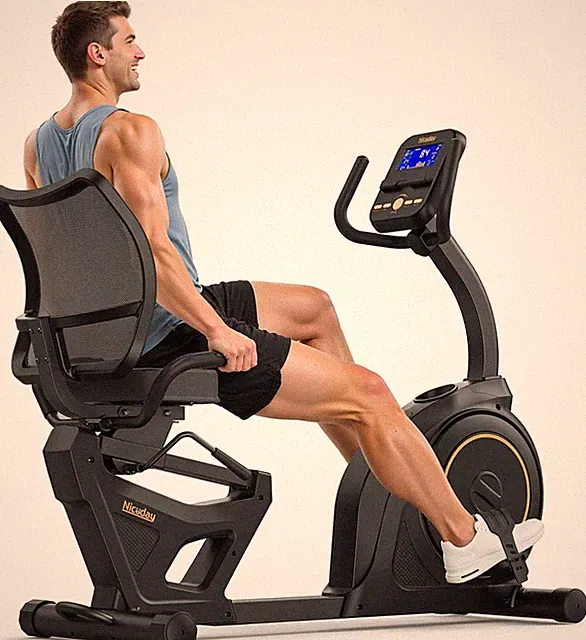 Magnetic Recumbent Exercise Bike with Smart APP & LCD Monitor, 400LBS Capacity