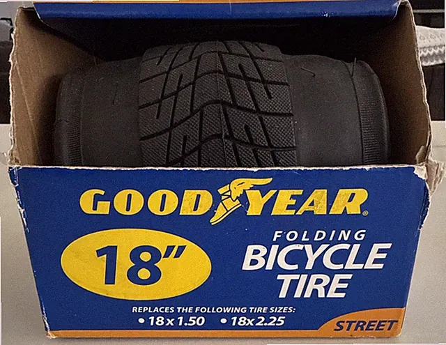NEW Goodyear Folding Bicycle 18” Street Tire Fits 18”x1.5”-2.25” - NEW