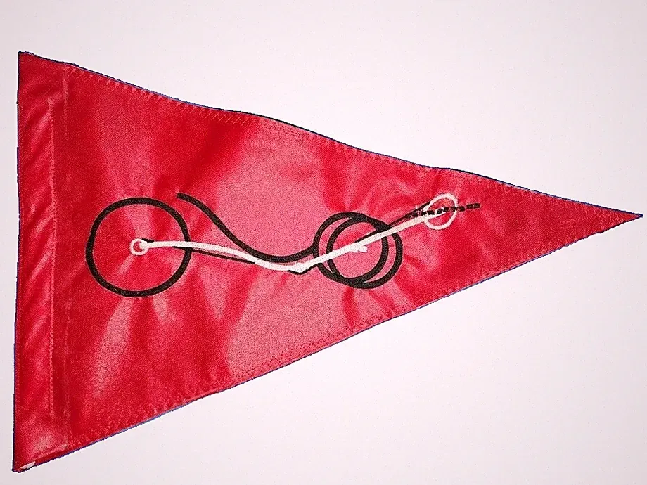Recumbent Trike Flag Bicycle Pennant High-Viz Banner Safety Flag 12x18