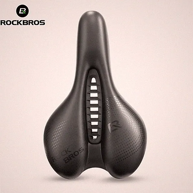 ROCKBROS Bike Saddle Seat Cushion Shockproof PU Leather Saddle Cycling Cushion