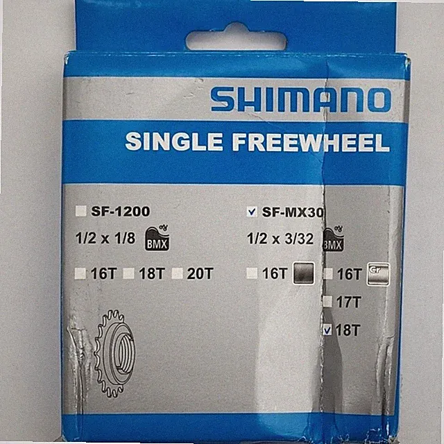 Shimano SF-MX30 1/2" x 3/32" 18T Bicycle Freewheel Silver OPEN PACKAGE